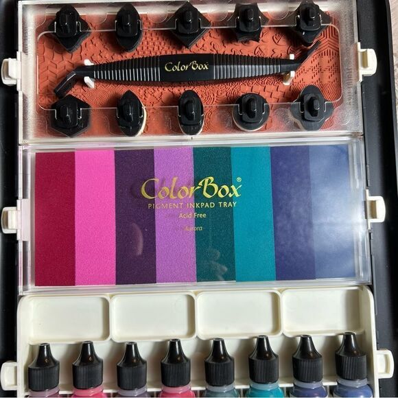 Rare Unique Find! Color Tool Box Ink Cases Set of 3 - Picture 5 of 16
